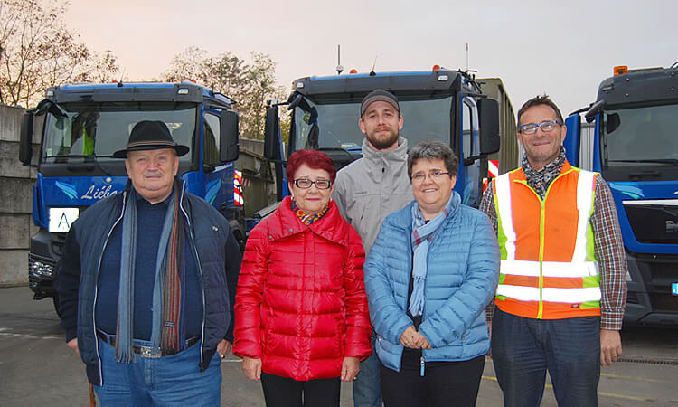 Photo de la famille Liébaert, fondateurs des Nouveaux Établissements Liébaert, spécialistes du recyclage des métaux et gestion des déchets au Luxembourg